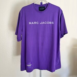 MARC JACOBS The Big Logo-Embroidered Short-Sleeve T-Shirt In Purple S